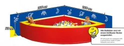 Viertelkreisballbad groß, 4-teilig ROT/GELB (ohne Bälle), ab 2 Jahre