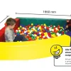 Viertelkreisballbad 5-teilig. FARBIG (ohne Bälle), ab 2 Jahre