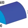 Viertelkreiszylinder MAXI blau/hellblau, ca 600x300 Radius, ab 4 Jahre