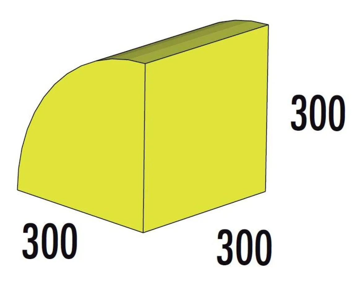 Viertelrolle MAXI gelb, 300xRadius 300, ab 4 Jahre