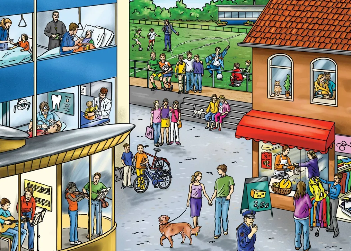 Vocabular Wortschatz-Bilder - Familie und soziales Umfeld, Bilderbox, 3-99 Jahre