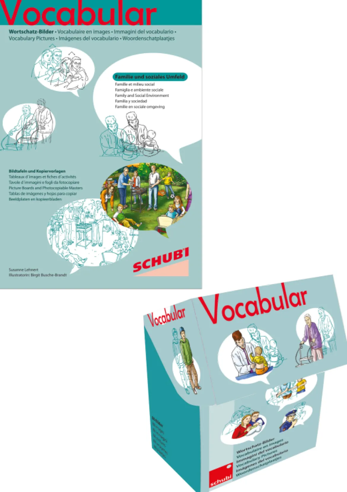Vocabular Wortschatz-Bilder KOMBIPAKET Familie und soziales Umfeld, 3-99 Jahre