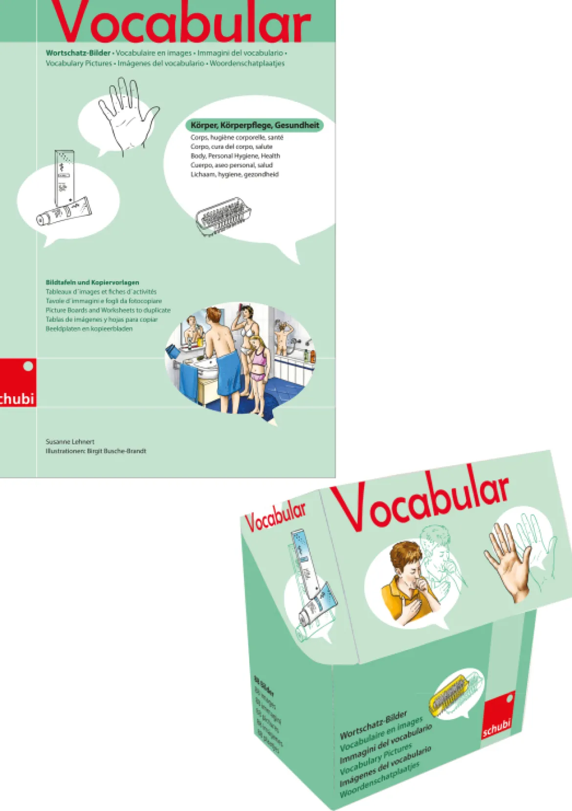Vocabular Wortschatz-Bilder KOMBIPAKET Körper, Körperpflege, Gesundheit, 3-99 Jahre