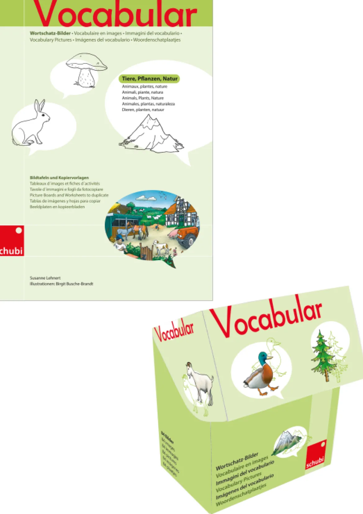 Vocabular Wortschatz-Bilder KOMBIPAKET - Tiere, Pflanzen Natur, 3-99 Jahre