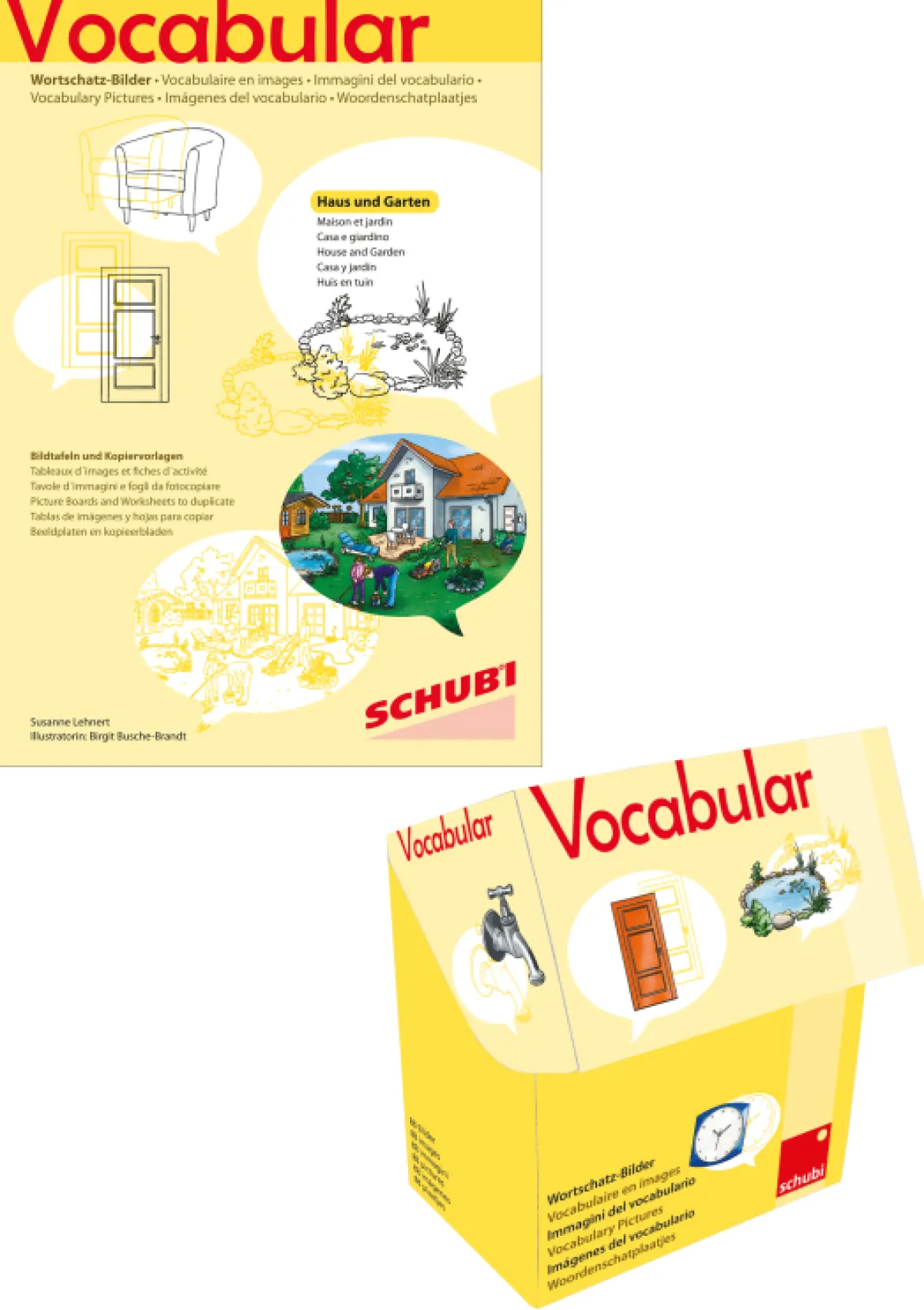 Vocabular Wortschatz-Bilder KOMBIPAKET Wohnen 1: Haus & Garten, 3-99 Jahre