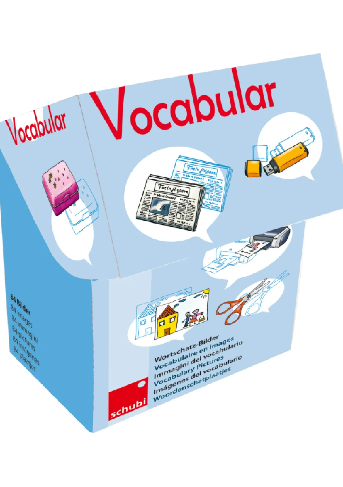 Vocabular Wortschatz-Bilder - Schule, Medien, 3-99 Jahre