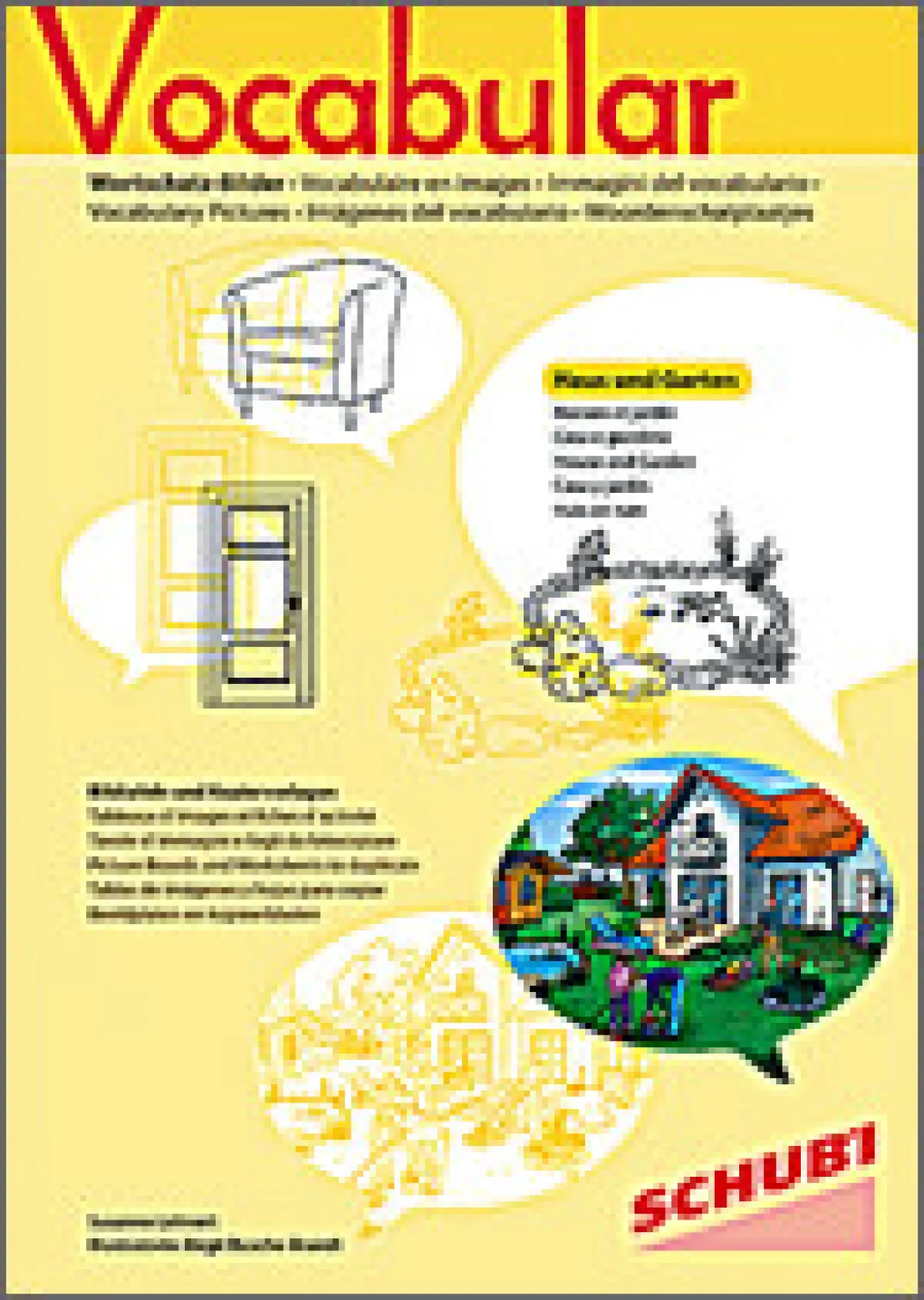 Vocabular Wortschatz-Bilder - Wohnen 1: Haus und Garten, 3-99 Jahre