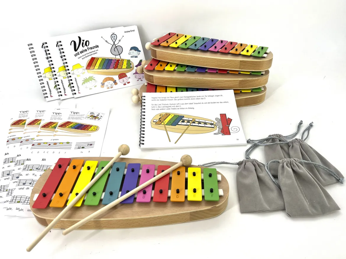 Voggys großes Glockenspiel-Set für den Kindergarten und die Schule
