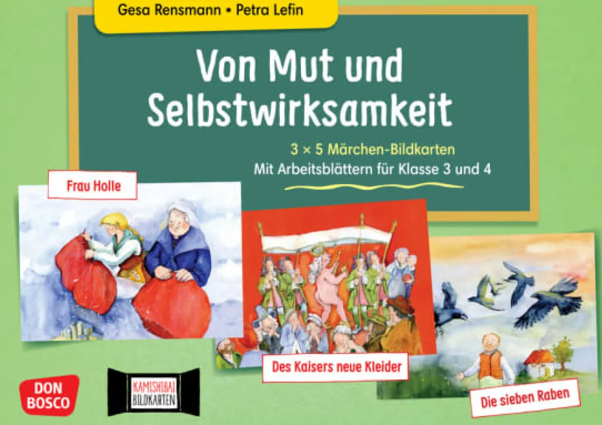 Von Mut und Selbstwirksamkeit - Kamishibai-Bildkarten mit Arbeitsblättern für Klasse 3 und 4. Kamishibai Bildkartenset