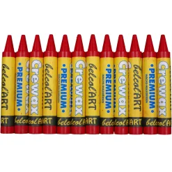 Wachsmalstifte Premium 12er, dunkelrot, anspitzfrei