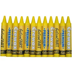 Wachsmalstifte Premium 12er, gelb, anspitzfrei
