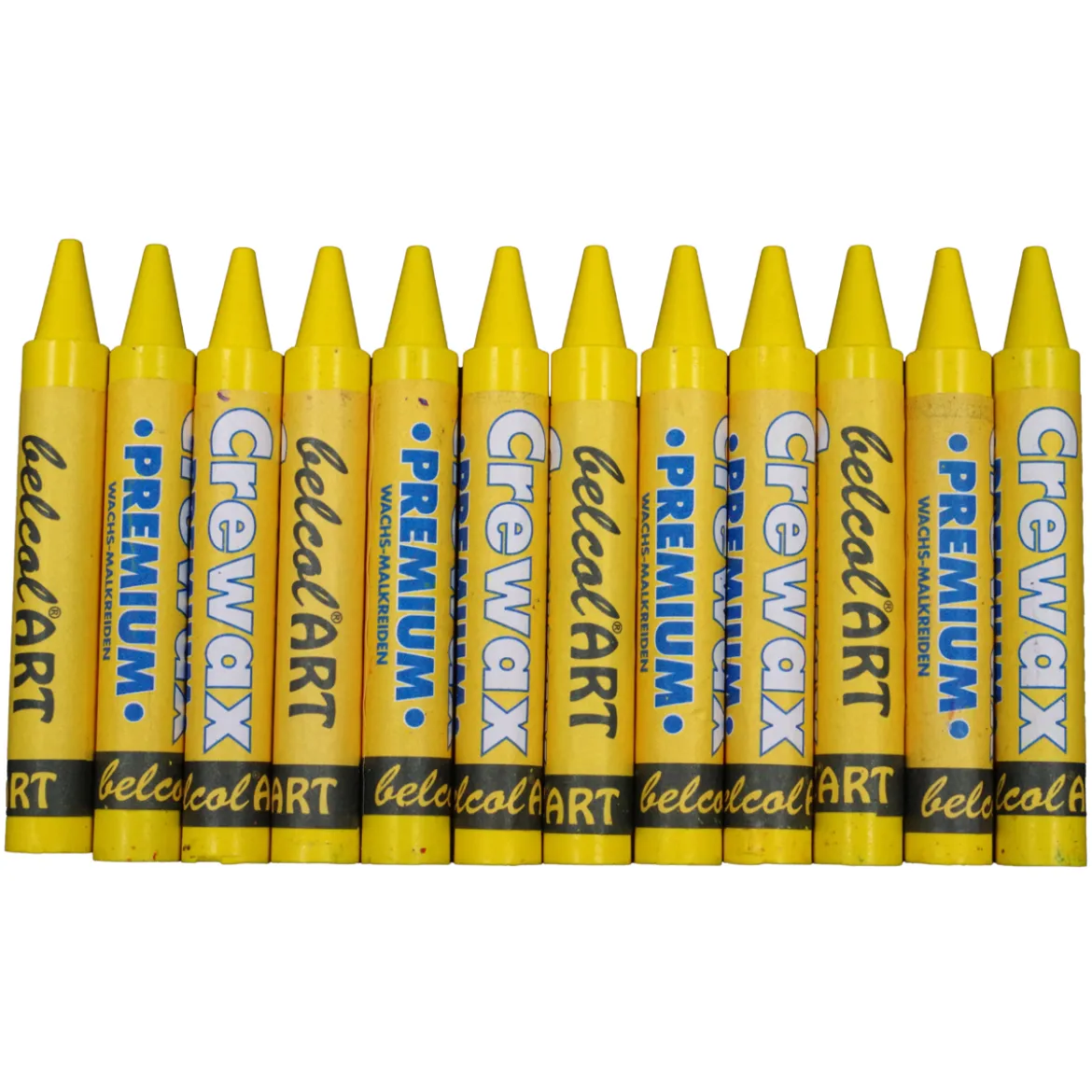 Wachsmalstifte Premium 12er, gelb, anspitzfrei