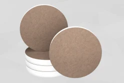 Wand-Akustikabsorber, Kreise Beige, 38 cm, rund, soni CIRCLE