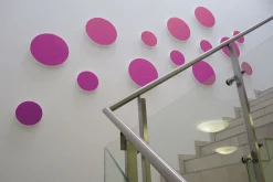 Wand-Akustikabsorber, Kreise Pink, 38 cm, rund, soni CIRCLE