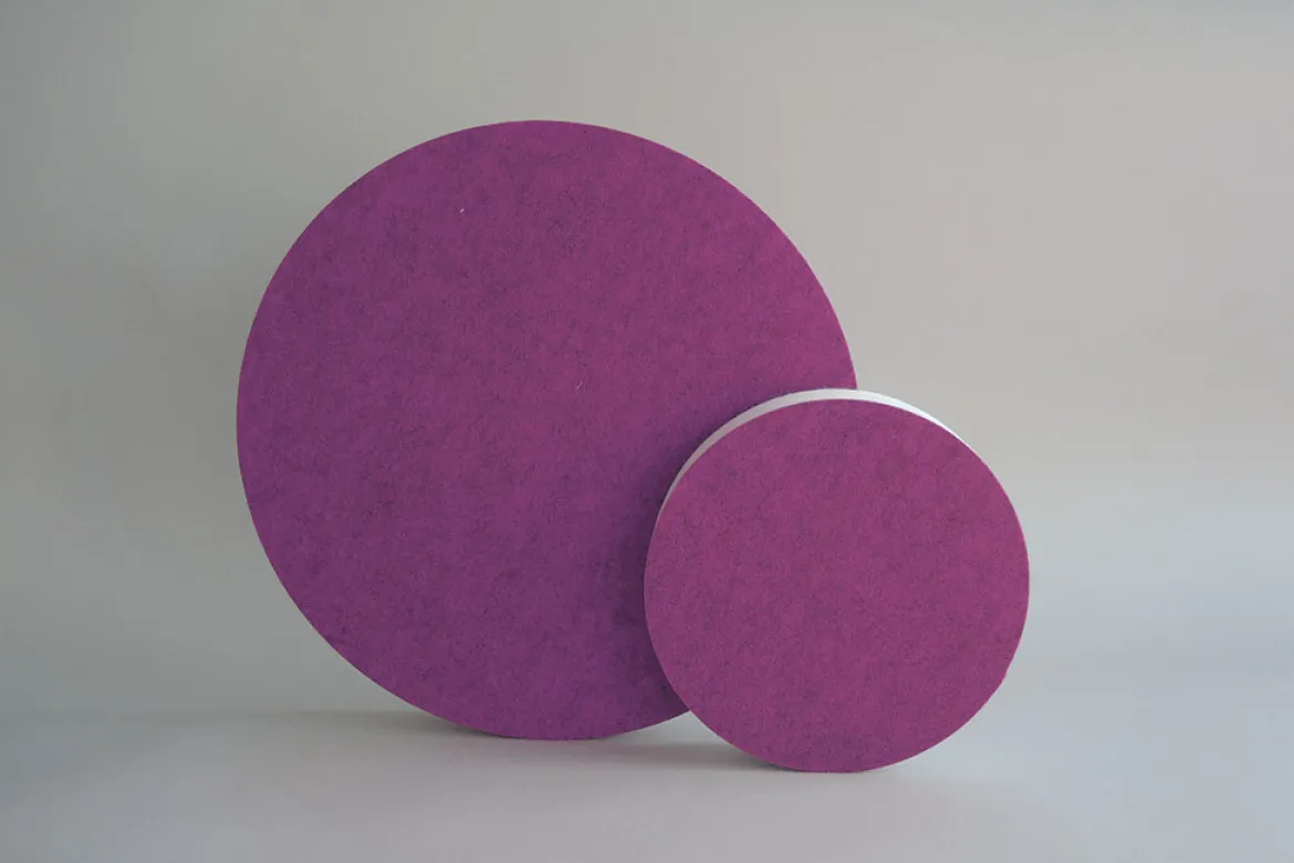 Wand-Akustikabsorber, Kreise Pink, 38 cm, rund, soni CIRCLE