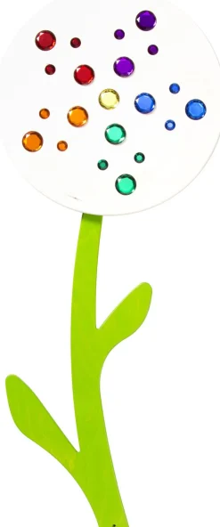 Wandelement Blume mit Juwelensteinen