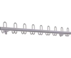 Wand-Garderobe 1 m, weißaluminium