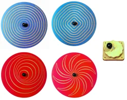 Wandkreisel-Set Spirale/Welle, je Ø 65 cm, inkl. einer Wandhalterung
