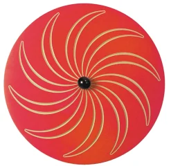 Wandkreisel Spirale mit Wandhalterung, blau und rot, 63 cm Ø