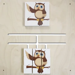 Wandspiel Labyrinth-Puzzle Eule