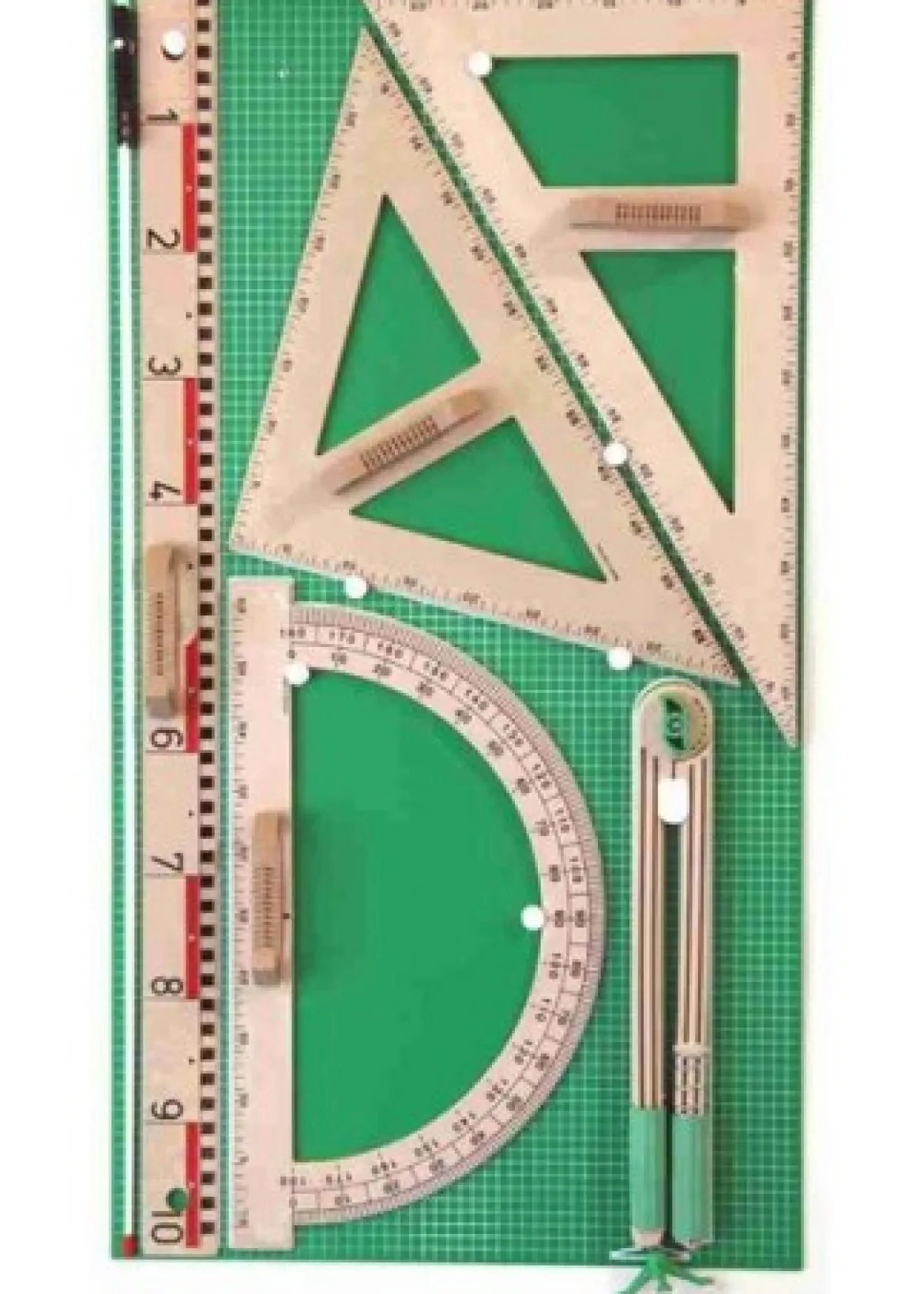 Wandtafelzeichengerätesatz RE-Wood® mit Vollmagnetstreifen (165134.M00)