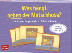 Was hängt neben der Matschhose?, Grammatik-Spiel, 4-8 Jahre