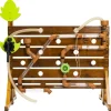 Wasser-Spielset, Freistehende Wand mit Rohren und Rädern, Outdoor