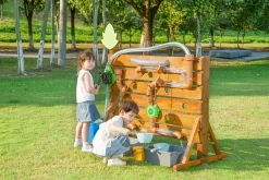Wasser-Spielset, Freistehende Wand mit Rohren und Rädern, Outdoor