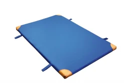 WEBO-Gerät-Turnmatte BLAU Lederecken/Trageschlaufen, 150 x 100 x 6 cm