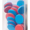 Wendeplättchen Schülerdose - blau/rot (20Stk)