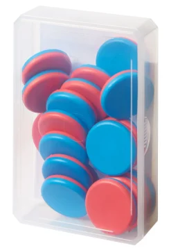 Wendeplättchen Schülerdose - blau/rot (20Stk)
