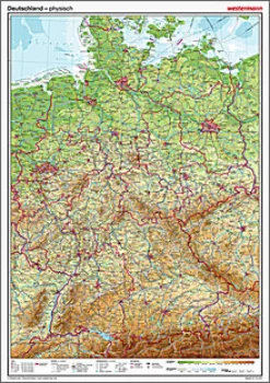 Westermann Posterkarte Deutschland physisch 100x70cm