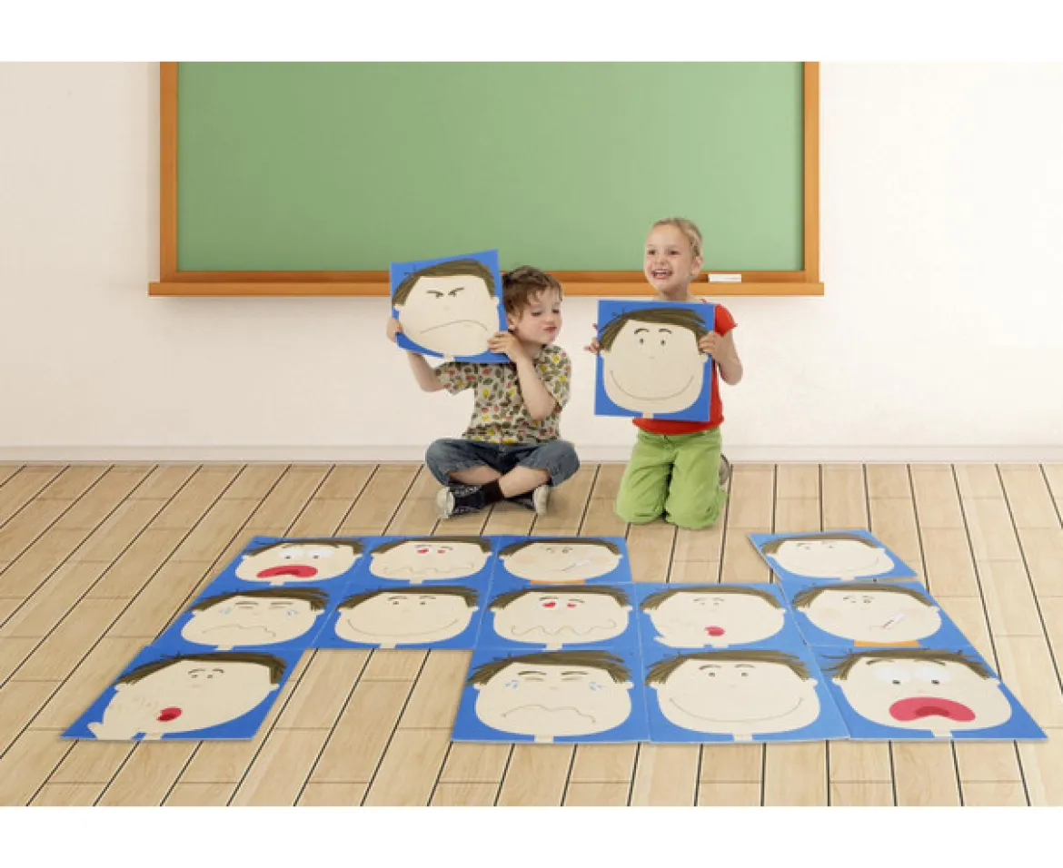 Wie fühlst du dich? Bodenfliesen zum Thema Gefühle, 3-8 Jahre