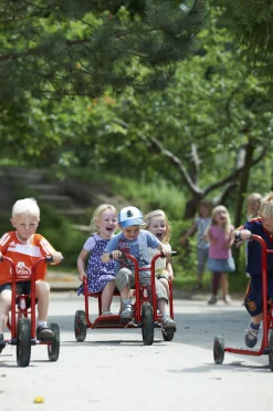 Winther Dreirad mit Sitzbank, Doppeltaxi, rot, 4-7 Jahre, VIKING Kinderfahrzeug