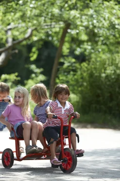Winther Dreirad mit Sitzbank, Doppeltaxi, rot, 4-7 Jahre, VIKING Kinderfahrzeug
