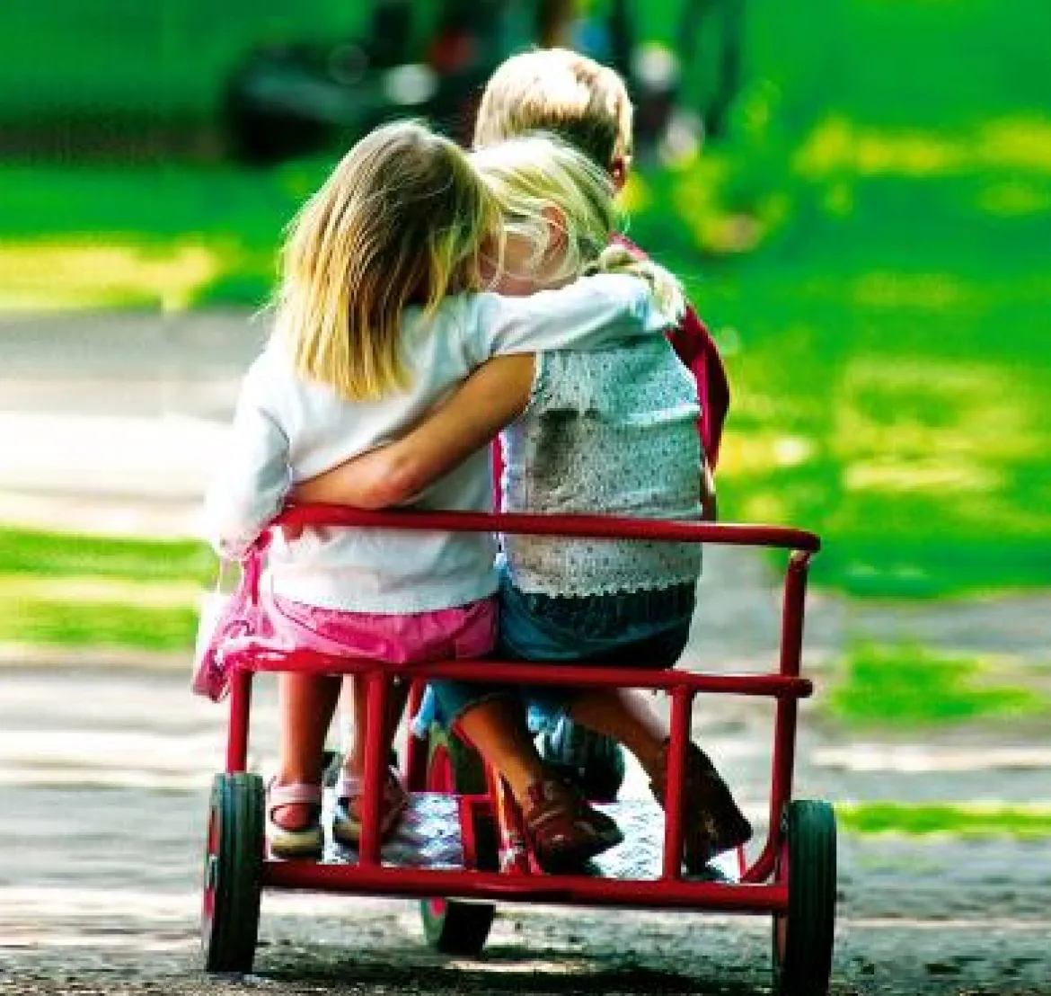 Winther Dreirad mit Sitzbank, Doppeltaxi, rot, 4-7 Jahre, VIKING Kinderfahrzeug