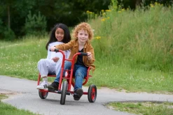 Winther Dreirad mit Sitzbank, SidebySide Taxi, rot, 4-7 Jahre, VIKING Kinderfahrzeug