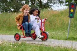 Winther Dreirad mit Sitzbank, SidebySide Taxi, rot, 4-7 Jahre, VIKING Kinderfahrzeug