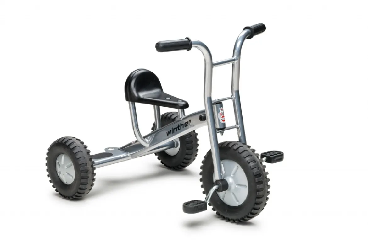 Winther Dreirad mittel (61 cm), breite Reifen, silber, VIKING EXPLORER OFF-ROAD Kinderfahrzeug
