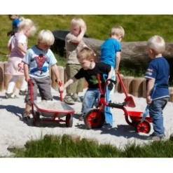 Winther Dreirad mit Transport-Wanne, rot, 2-4 Jahre, MINI VIKING Kinderfahrzeug