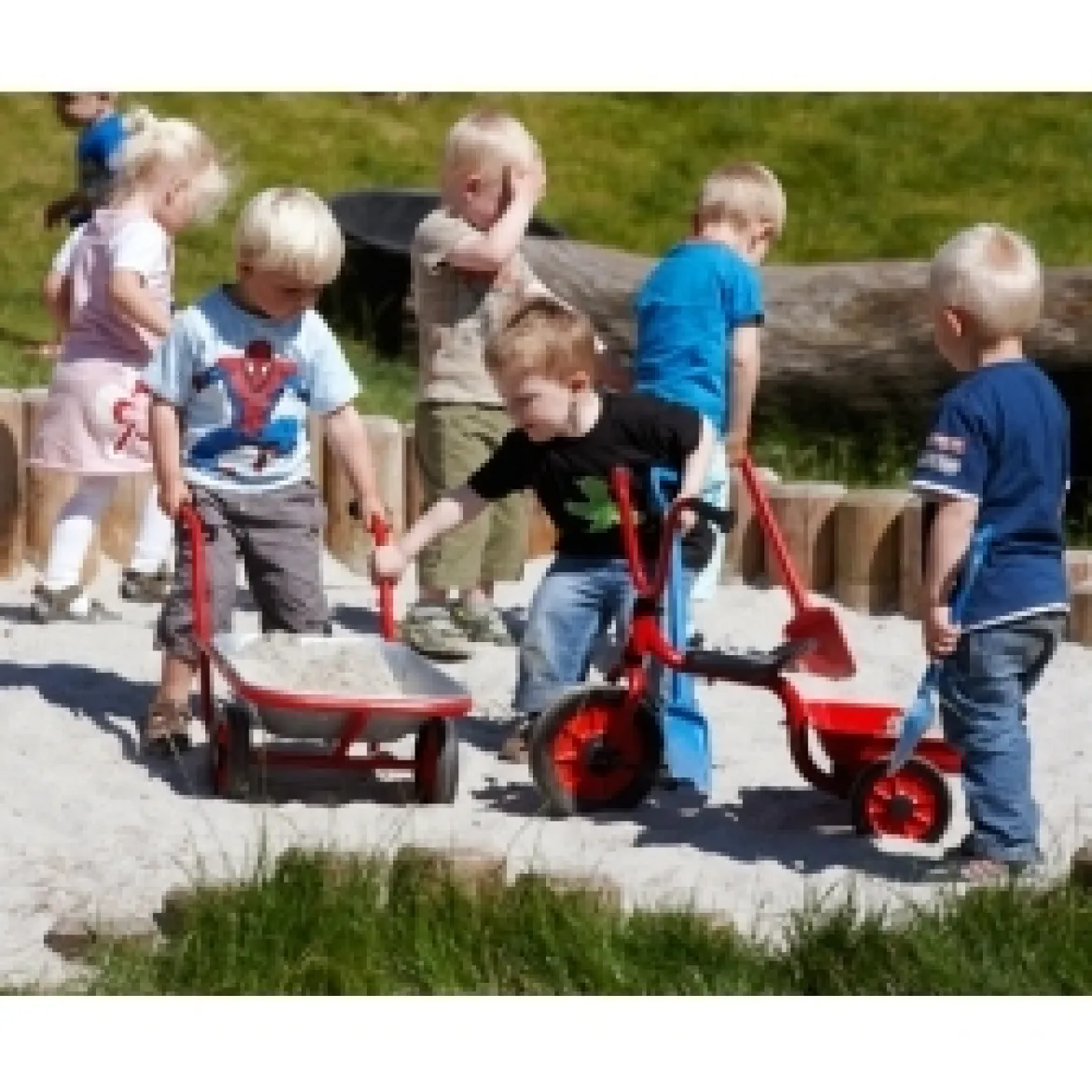 Winther Dreirad mit Transport-Wanne, rot, 2-4 Jahre, MINI VIKING Kinderfahrzeug