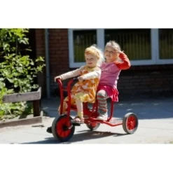 Winther Dreirad mit zwei Sitzen, Taxi, rot, 4-7 Jahre, VIKING Kinderfahrzeug