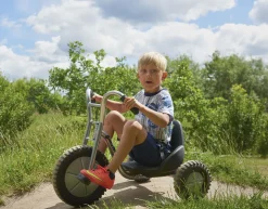 Winther Dreirad niedrig mit Schalensitz (63 cm), breite Reifen, silber, VIKING EXPLORER OFF-ROAD Kinderfahrzeug