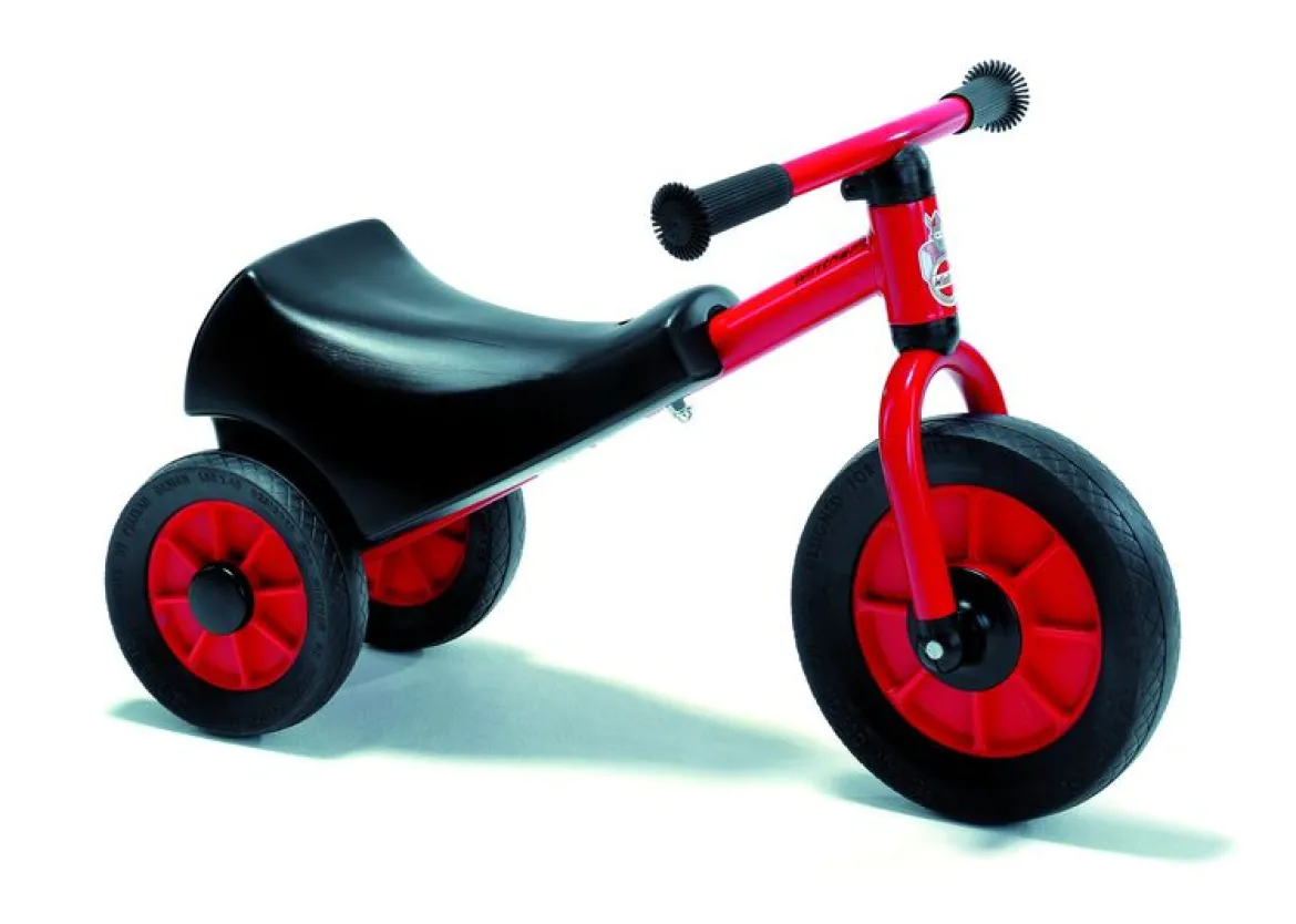 Winther Ergonomisches Laufrad mit drei Rädern, Scooter, rot, 1-3 Jahre, MINI VIKING Kinderfahrzeug