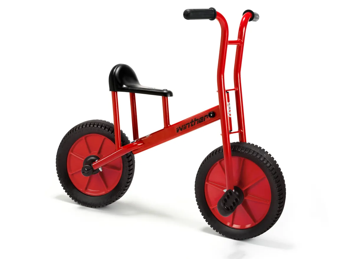 Winther Großes Lernfahrrad mit zwei Rädern, rot, 6-10 Jahre, VIKING Kinderfahrzeug