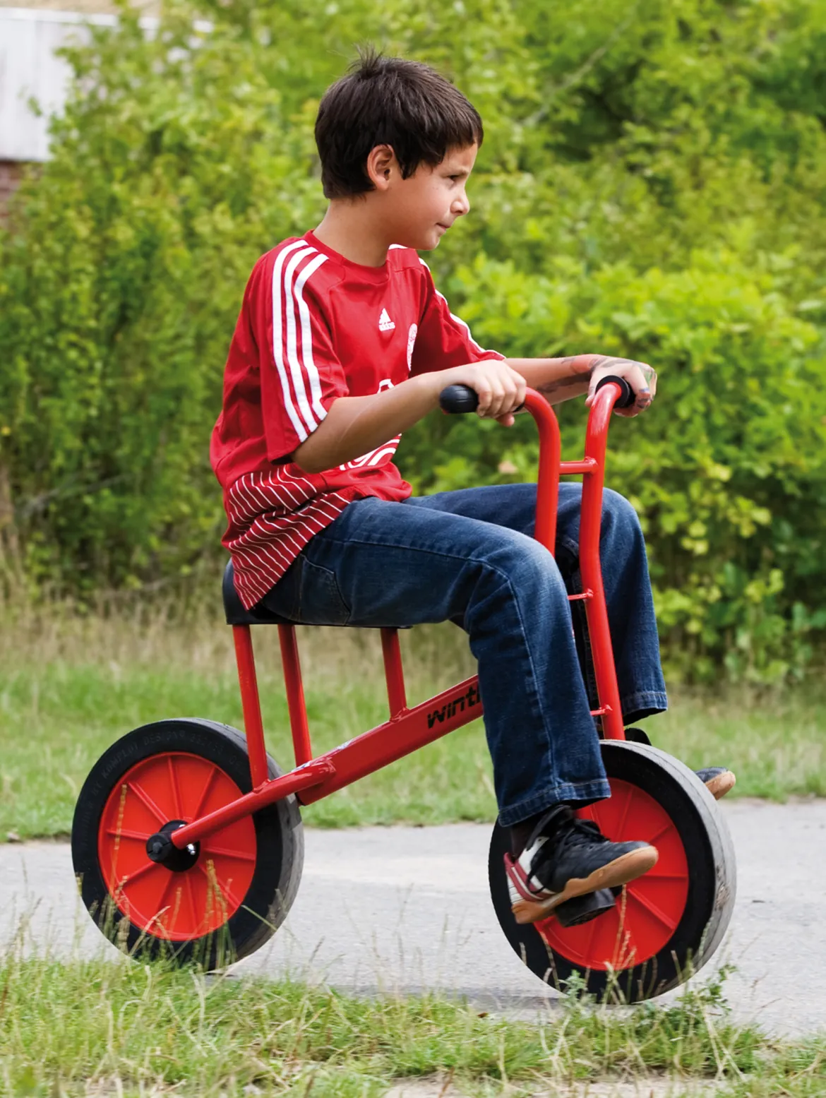 Winther Großes Lernfahrrad mit zwei Rädern, rot, 6-10 Jahre, VIKING Kinderfahrzeug