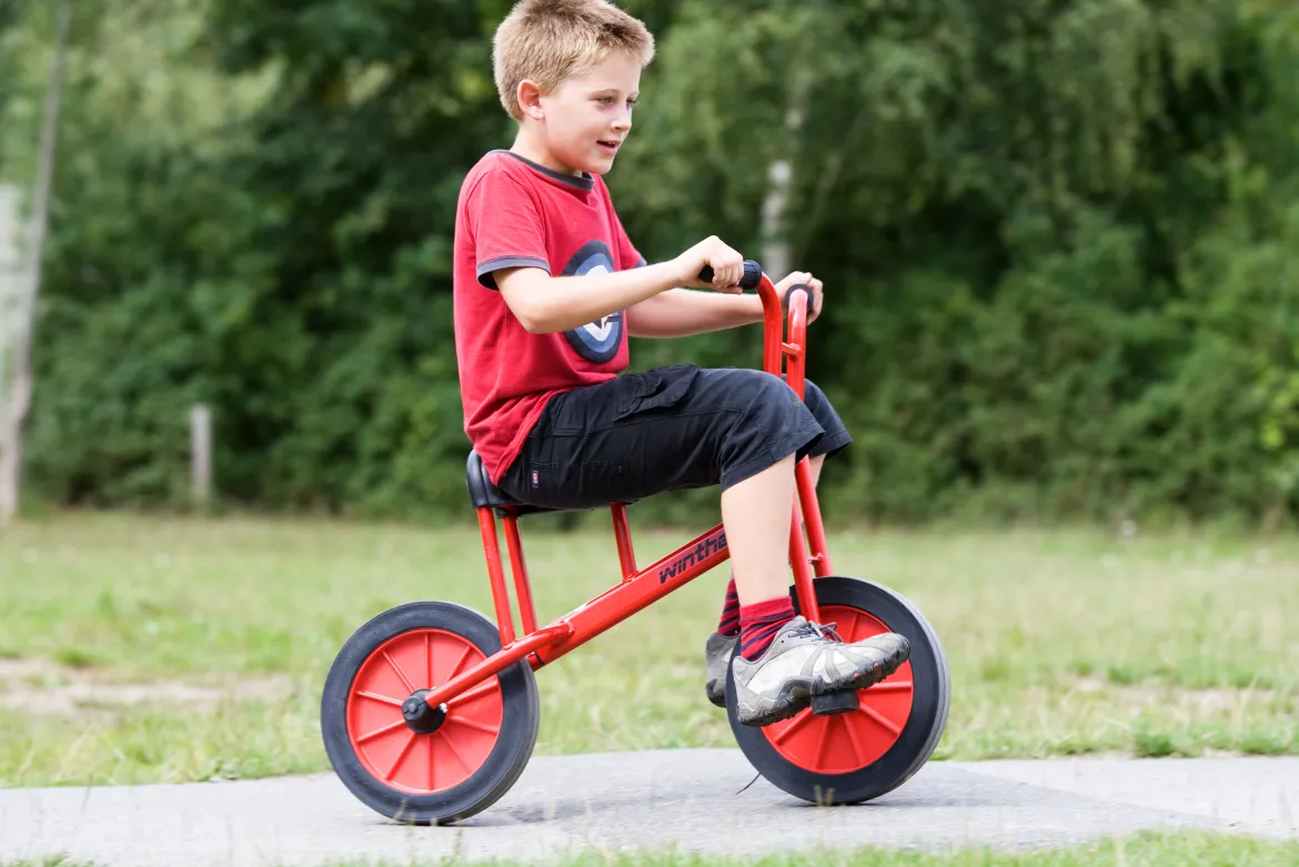 Winther Kleines Lernfahrrad mit zwei Rädern, rot, 3-5 Jahre, VIKING Kinderfahrzeug