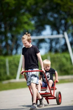 Winther Rikscha, Kutsche zum Ziehen, Sulky, rot, 4-12 Jahre, VIKING Kinderfahrzeug