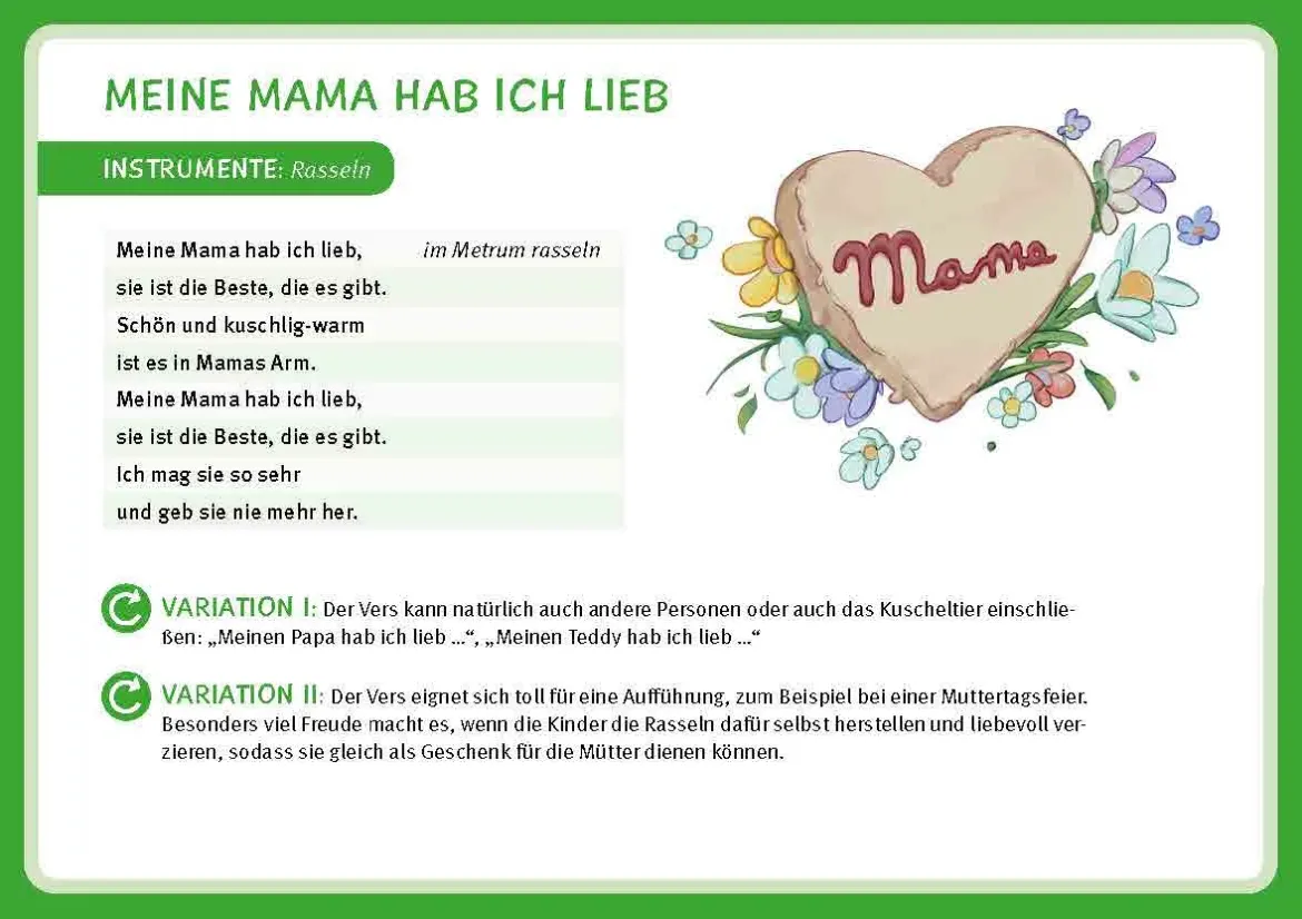 Wir klatschen, stampfen, trommeln, Bildkarten, 1-4 Jahre