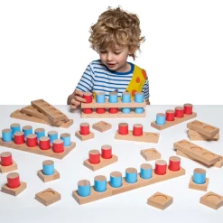 Wooden Counting Blocks, Zählsteine-Set aus Holz, ab 2 Jahre